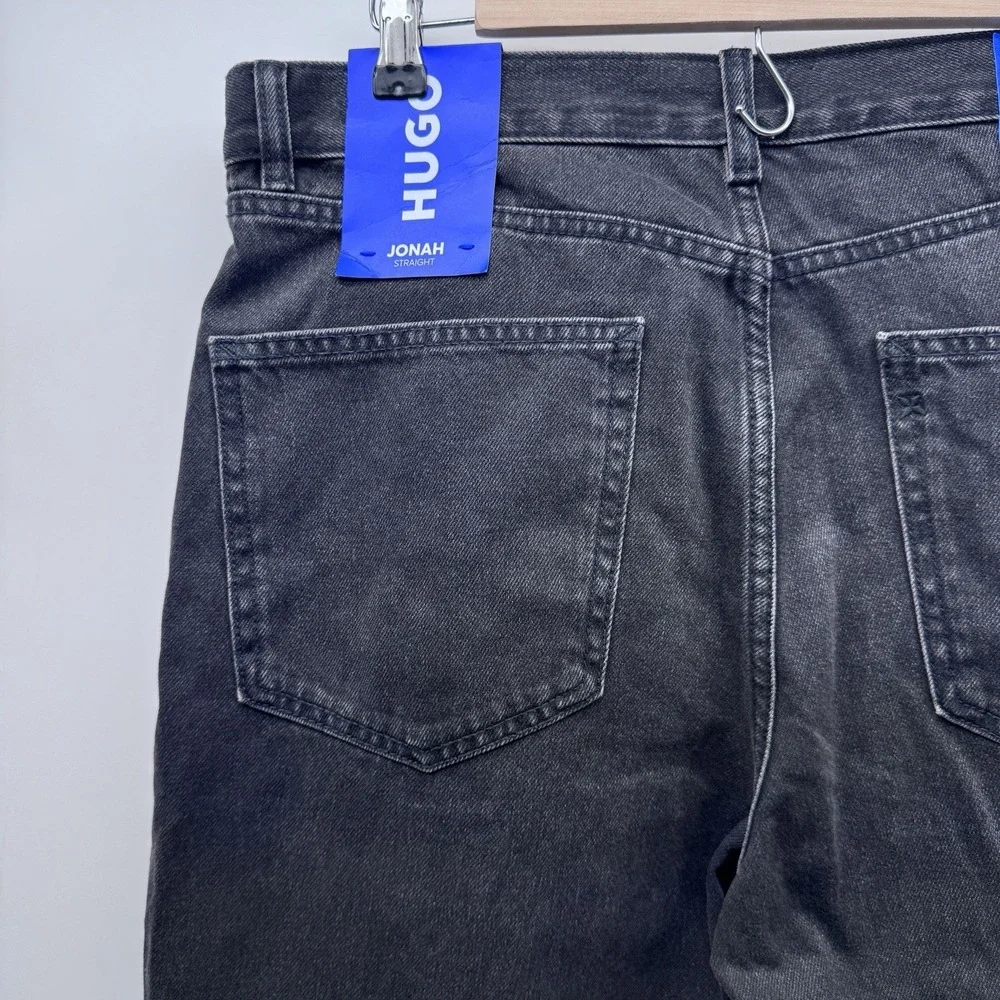 HUGO Boss Jonah Jeans Men's Size 34X32 Straight Leg Fit Black NWT